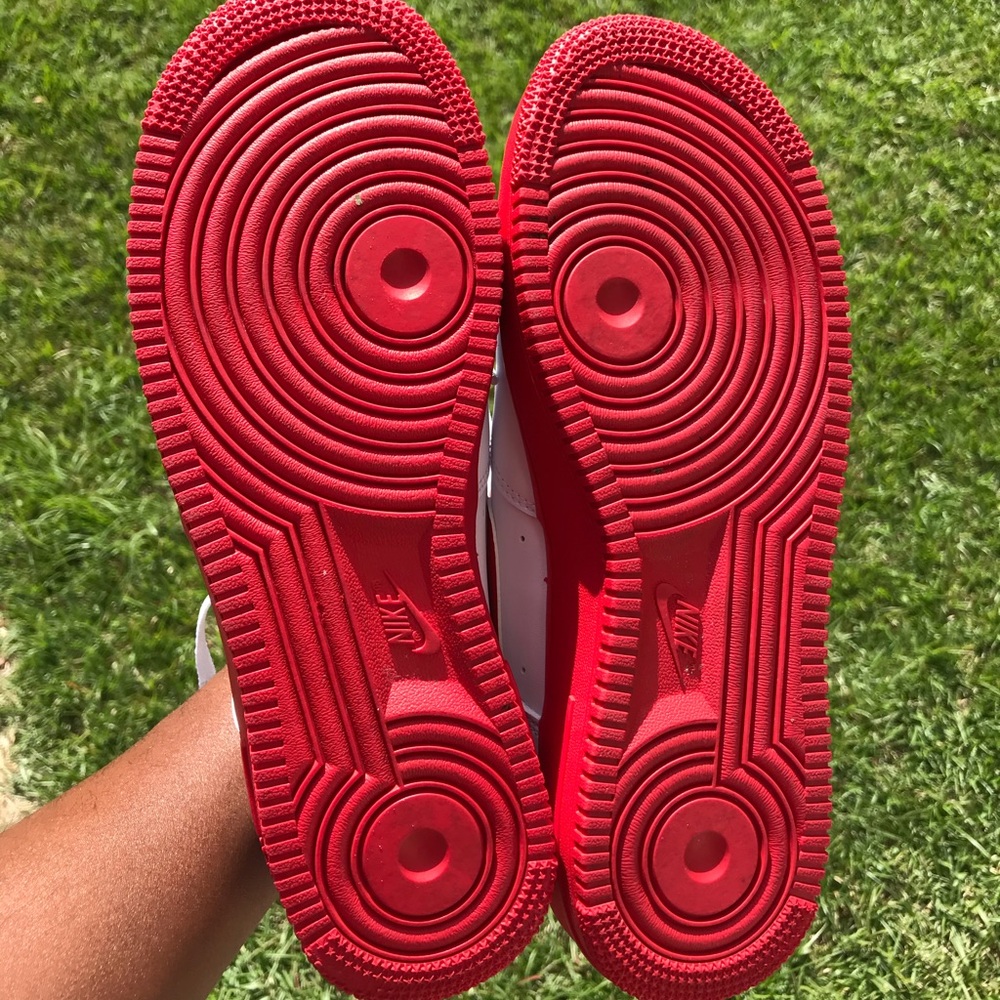 Nike Air Force One Red Midsole Sz 8.5 - Picture 7 of 8